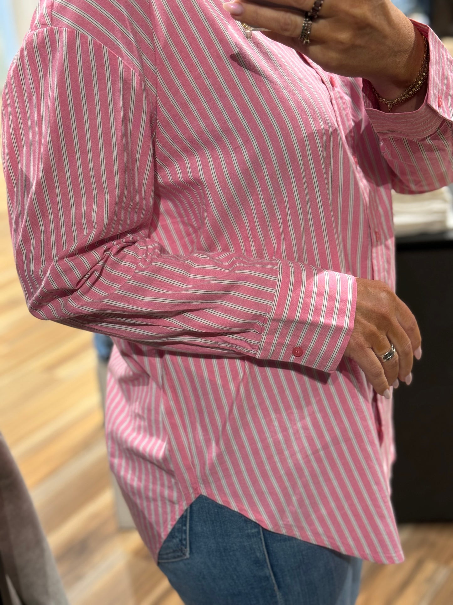 Vero Moda Gili Oversize Shirt Pink Cosmos