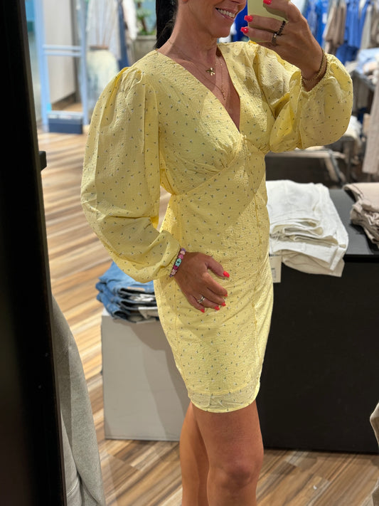 Vero Moda Amanda -neck short dress mellow yellow