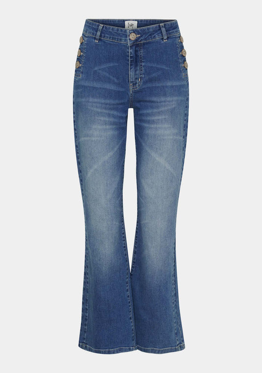 Isay Como button Jeans blue wash