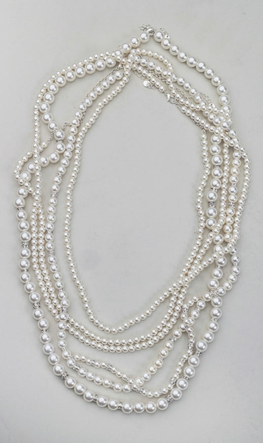 Bow19 Pearl Long Necklace