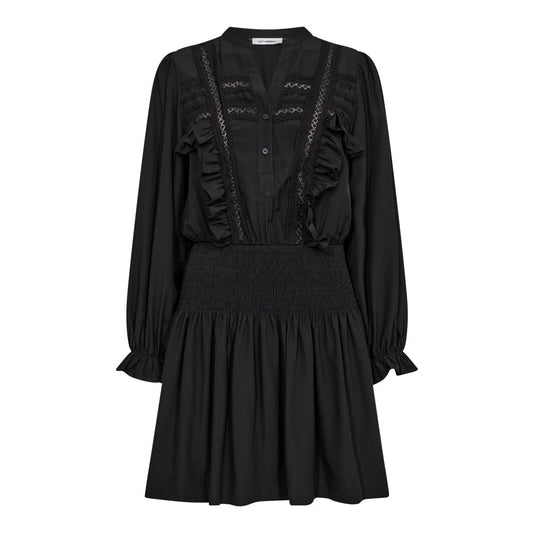 Co Couture Sunari Lace Smock Dress Black