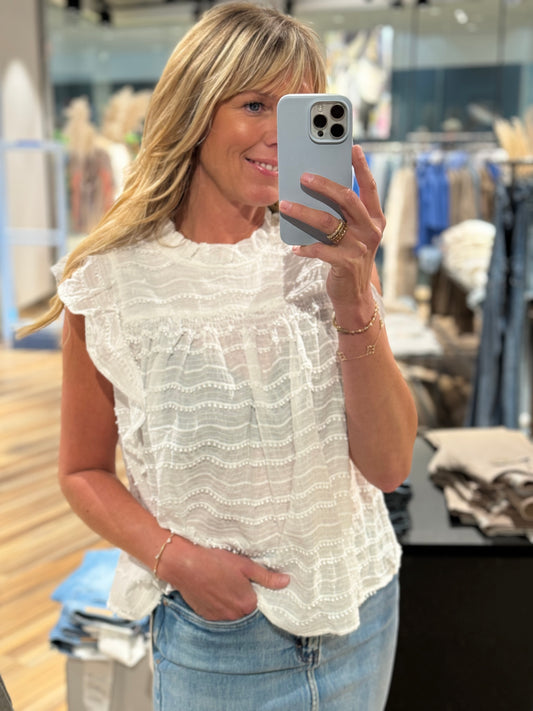 Co’Couture Waveding Shirt white top