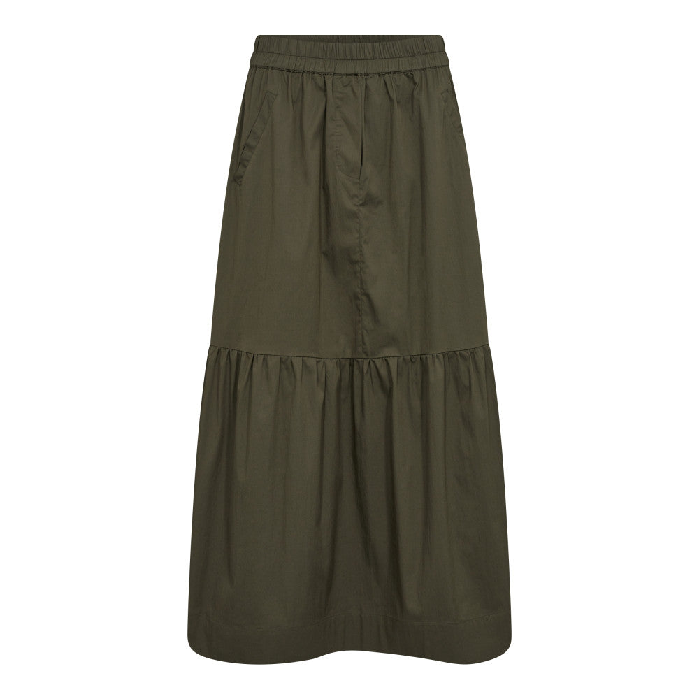 Co’couture cotton crispy gypsy skirt army