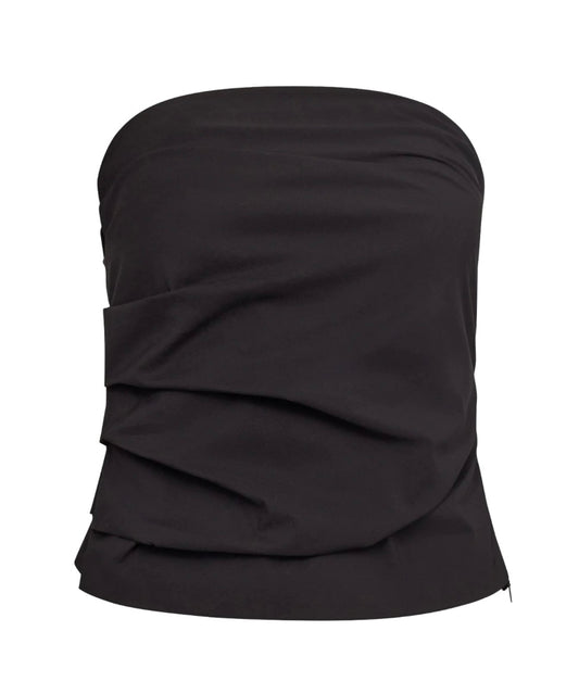 Co’Couture Crisp Strapless Top Black