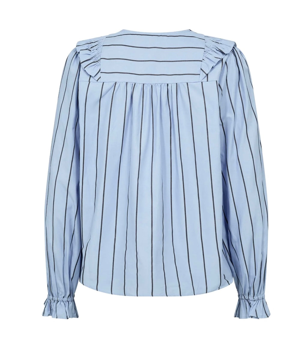 Co’couture Smock frill Blouse pale blue