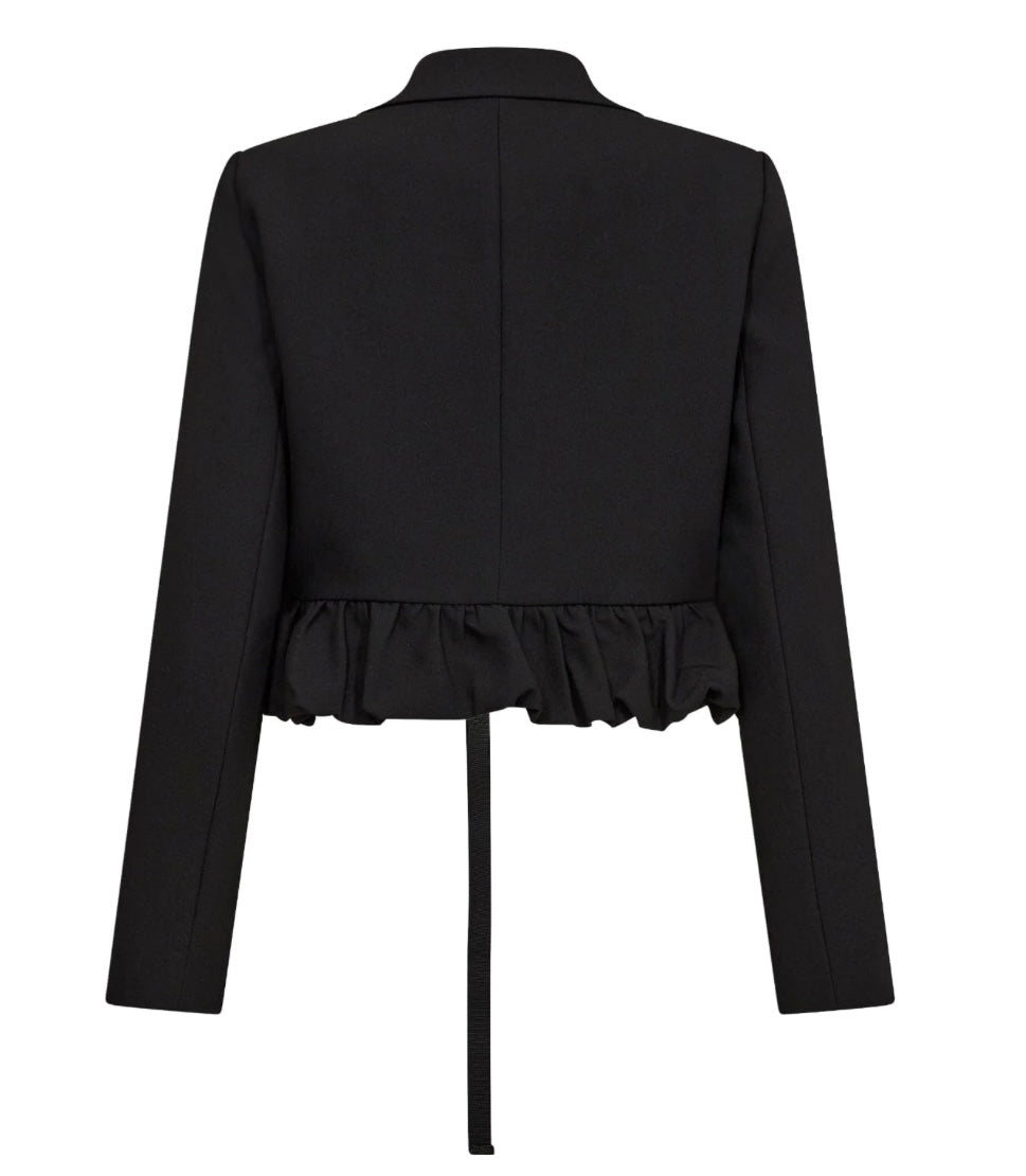 Co’Couture Vola Crop Balloon Blazer Black