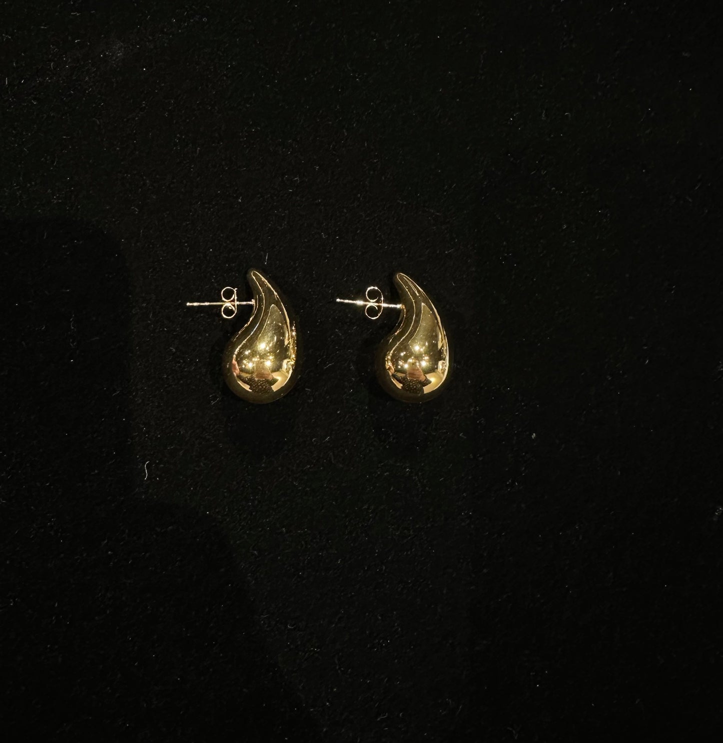 Jencic big drop earring gold