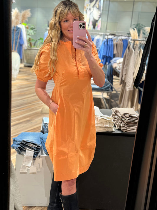 Culture Antoinett Placket Dress Tangerine