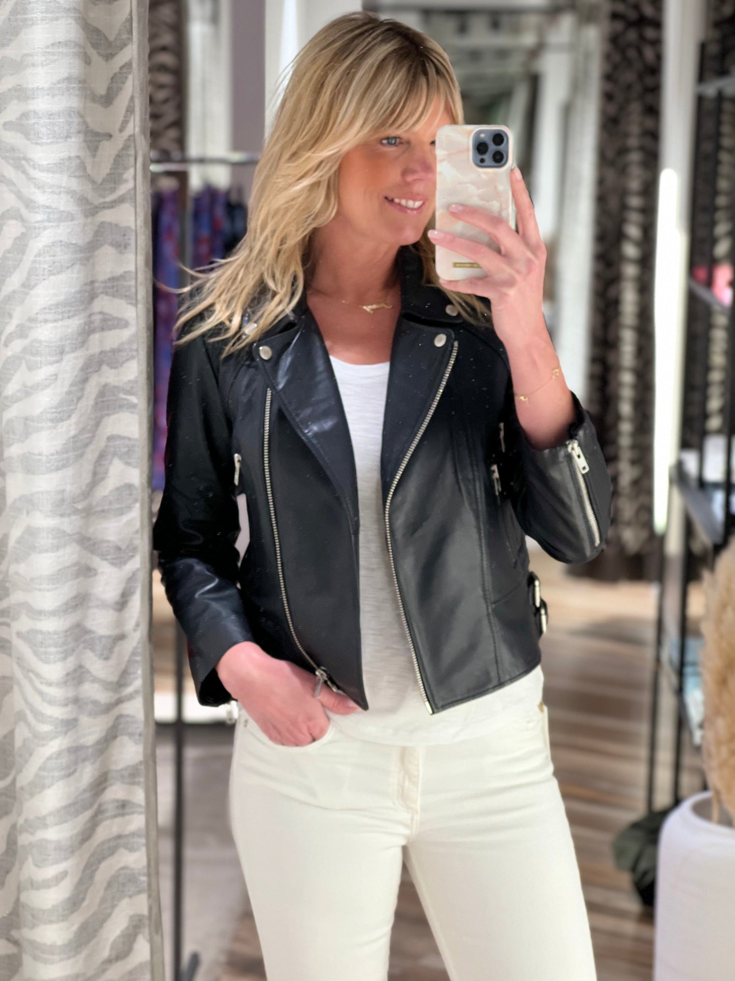 Co’couture Phoebe Leather Biker Jacket