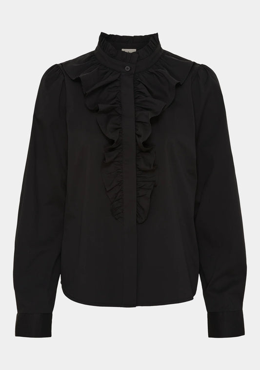 Isay Sigga Flounce blouse shirt black