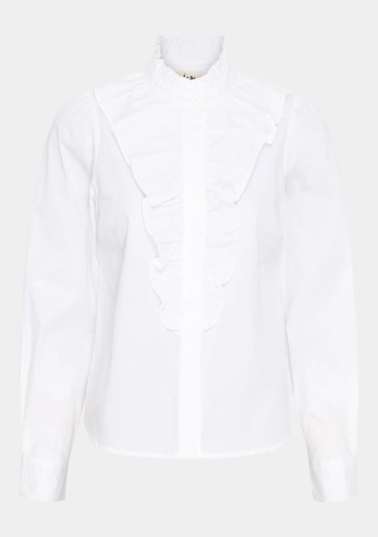 Isay Sigga Flounce blouse shirt white