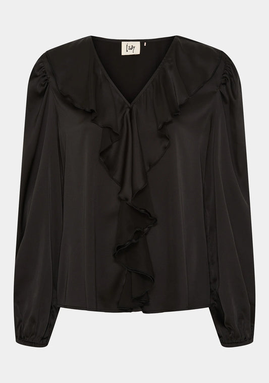 Isay Steff Flounce blouse black