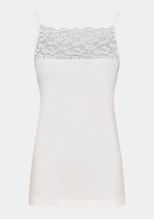 Isay Wide Lace  Top vit