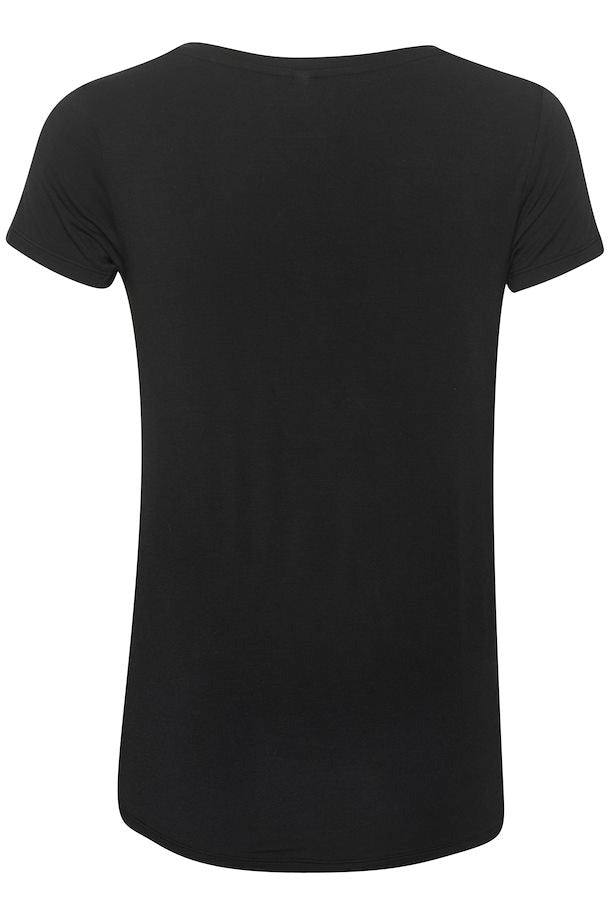 Culture Poppy V-Neck T-Shirt Black