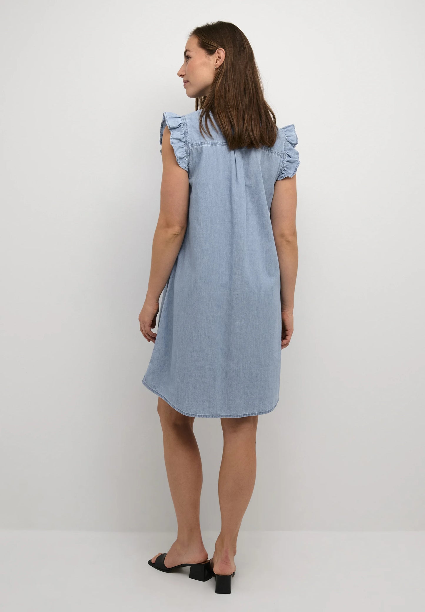 Culture Aurelia Short Dress Light Blue Wash