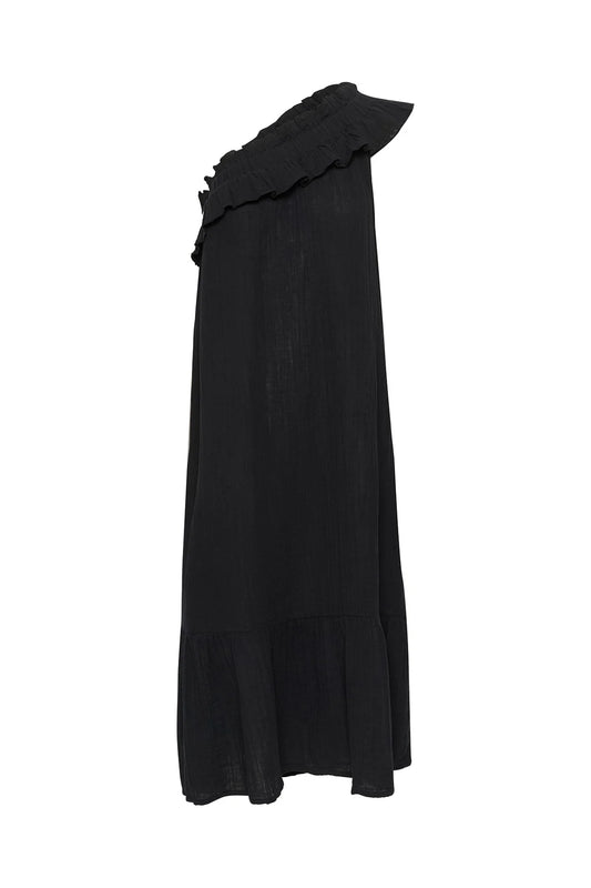 Culture Elina One Shoulder Dress Black