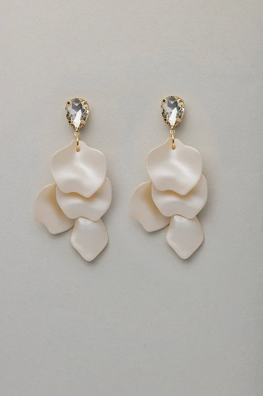 Bow19 LEAF EARRINGS BEIGE