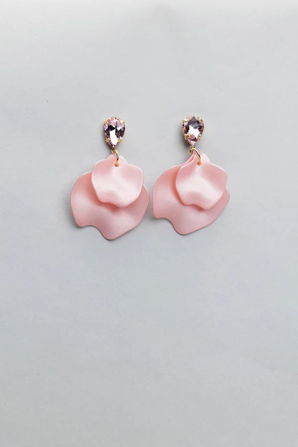 Bow19 earrings sparkling pink